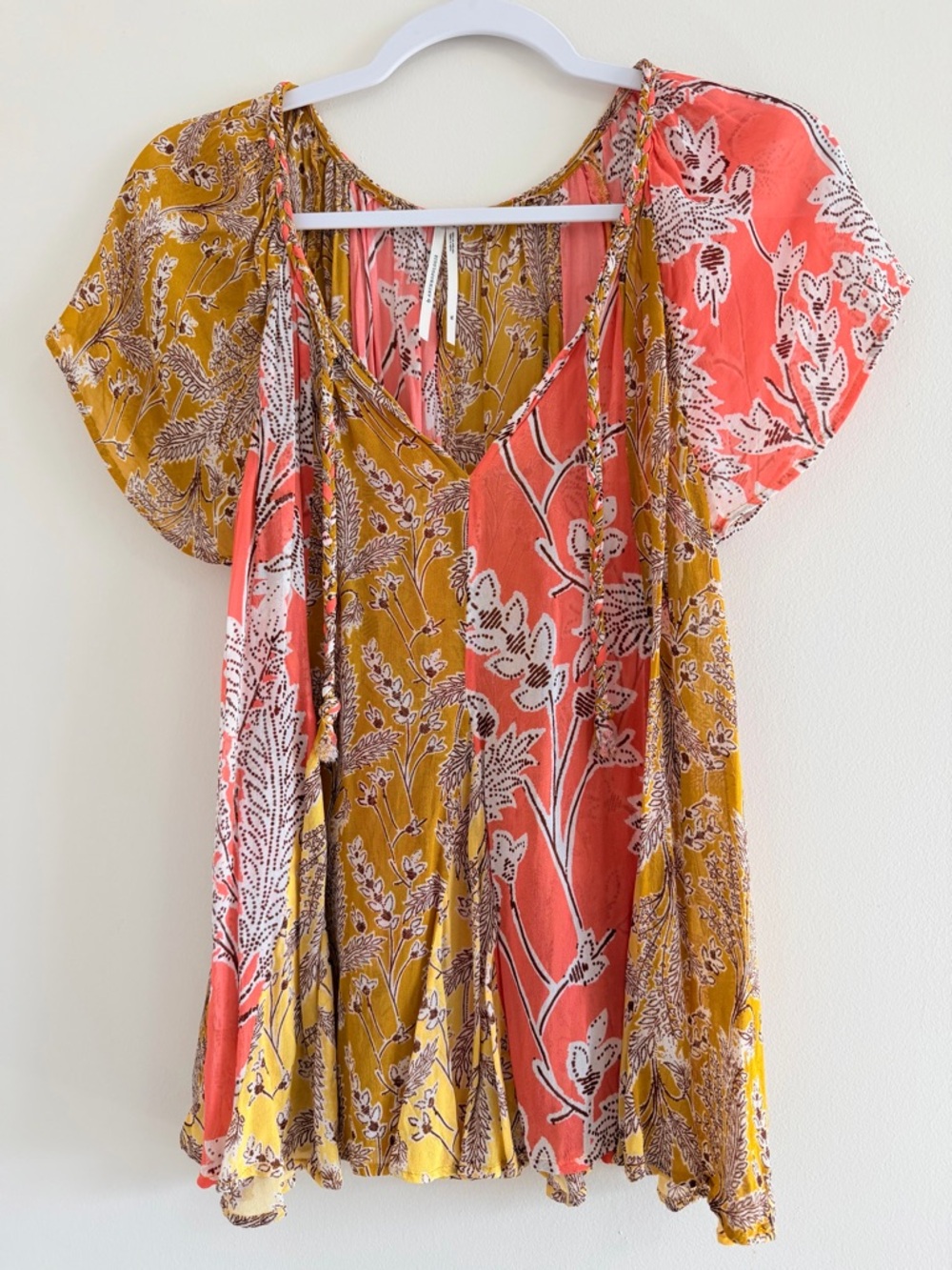 By Anthropologie Sheer Short-Sleeve Blouse
